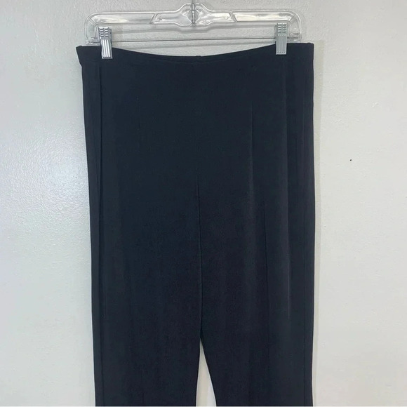 Chicos 1 Black Slinky Knit Pants Woman Medium   Pull On Career Office Capsule - Picture 2 of 10